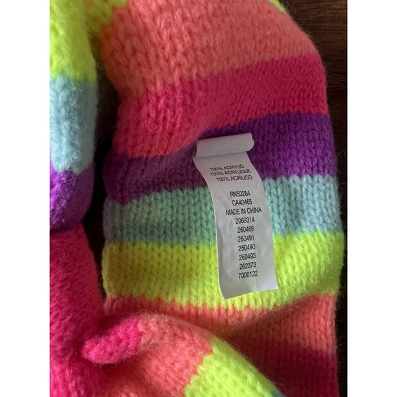 Rainbow Knit Headband Bow Ear Warmer Acrylic Soft Winter Hair Band Girls Kids - Picture 3 of 3